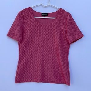 Emporia Armani rose colored womens short sleeved top size med